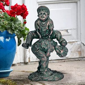 Design Toscano NG30439 Leap Froggin Playing Boys Garden Statue,Full Color