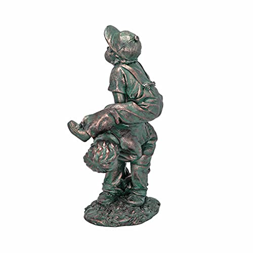 Design Toscano NG30439 Leap Froggin Playing Boys Garden Statue,Full Color