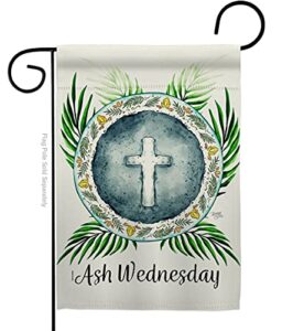 breeze decor holy ash wednesday garden flag religious faith hope grace peace dove christian religion easter house decoration banner small yard gift double-sided, made in usa