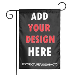 Personalized Garden Flag 12x18 Double Side for Outside, Custom Garden Flag Personalized Yard Flags for Outdoors with Picture and Name, Design Your Own Photo Text Logo