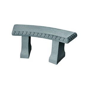 emsco group garden bench – natural granite appearance – made of resin – lightweight – 12” height