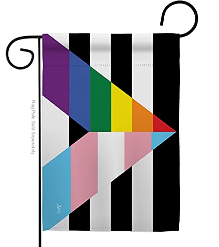 Americana Home & Garden Gay Trans Straight Ally Garden Flag Support Pride Rainbow Love LGBT Bisexual Pansexual Transgender House Decoration Banner Small Yard Gift Double-Sided, Made in USA