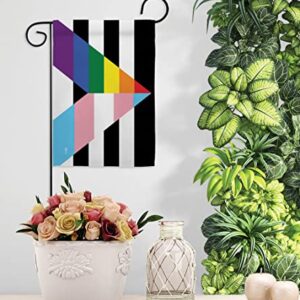 Americana Home & Garden Gay Trans Straight Ally Garden Flag Support Pride Rainbow Love LGBT Bisexual Pansexual Transgender House Decoration Banner Small Yard Gift Double-Sided, Made in USA