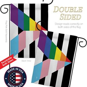 Americana Home & Garden Gay Trans Straight Ally Garden Flag Support Pride Rainbow Love LGBT Bisexual Pansexual Transgender House Decoration Banner Small Yard Gift Double-Sided, Made in USA