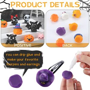 30 Pcs Halloween Fairy Garden Set Miniature Mini Resin Pumpkin Ghost Ornaments Halloween Garden Decoration for Halloween Party Favors Bag Fillers Outdoor Home Garden Decoration