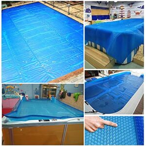 LSMKKA Solar Cover for Swimming Pool, 10 Ft 12 16 Feet Bubble Tarpaulin Heavy Duty Thermal Blanket Rectangular, Outdoor Garden Frame Pool Rainproof Cloth (Size : 320x710cm(10.4ftx23.3ft))