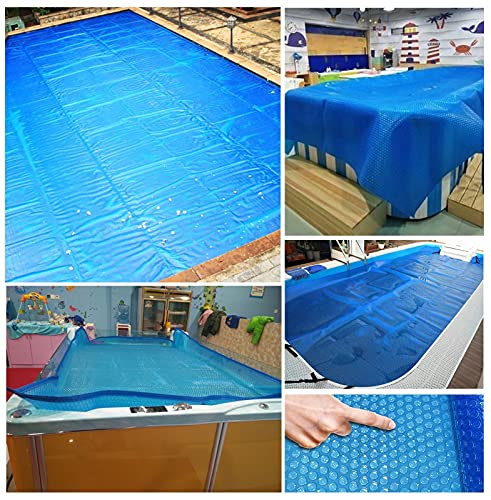 LSMKKA Solar Cover for Swimming Pool, 10 Ft 12 16 Feet Bubble Tarpaulin Heavy Duty Thermal Blanket Rectangular, Outdoor Garden Frame Pool Rainproof Cloth (Size : 320x710cm(10.4ftx23.3ft))