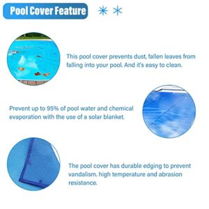 LSMKKA Solar Cover for Swimming Pool, 10 Ft 12 16 Feet Bubble Tarpaulin Heavy Duty Thermal Blanket Rectangular, Outdoor Garden Frame Pool Rainproof Cloth (Size : 320x710cm(10.4ftx23.3ft))