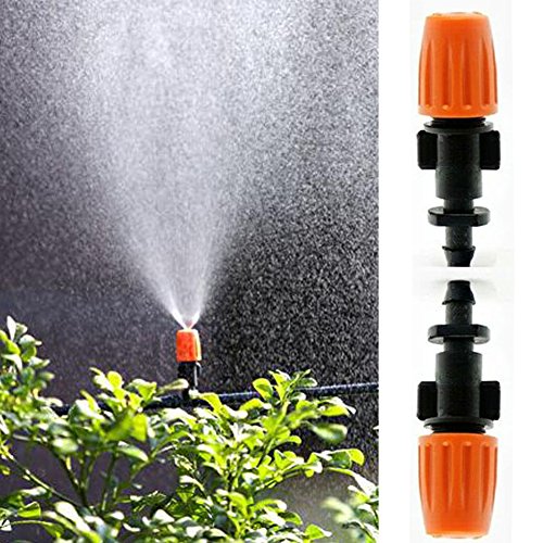 50pcs Garden Irrigation Micro Flow Dripper Head, Micro Spray Adjustable Flow Irrigation Drippers, Sprinklers Emitter System Adjustable Micro Drip Head for Watering System