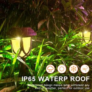 StarGinz Solar Lights Outdoor Decorative,10 Packs Solar Pathway Lights,Powered Landscape Lighting,Waterproof Solar Powered Garden Yard Lights for Walkway Sidewalk Driveway-Warm White