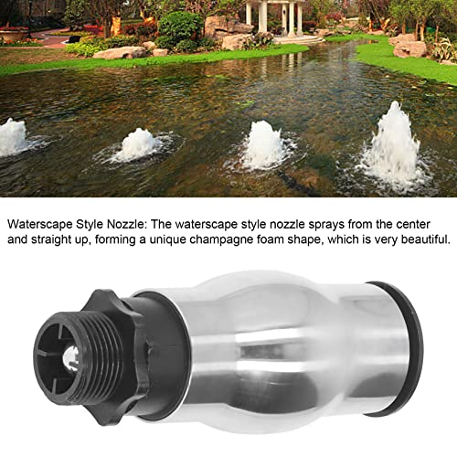 YOUTHINK Frothy Nozzle, G1 Male Thread Frothy Foam Jet Fountain Nozzle 304 Stainless Steel Water Spray Head for Garden