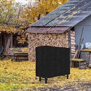 pologmase Firewood Log Rack Cover, 210D Oxford Large Capacity Outdoor Log Holder, Waterproof Garden Firewood Log Rack Protective Cover for Wood Logs, Dust-Proof UV Resistant Firewood Log Protector