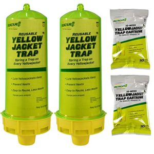 rescue! reusable yellowjacket trap – 2 pack + 2 ten-week refills