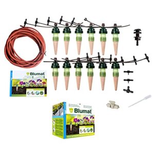 blumat tropf medium deluxe irrigation kit (12 pack), water up to 12 plants | automatic watering system | garden, patio, hanging baskets, raised bed, greenhouse | sustainable outdoor system