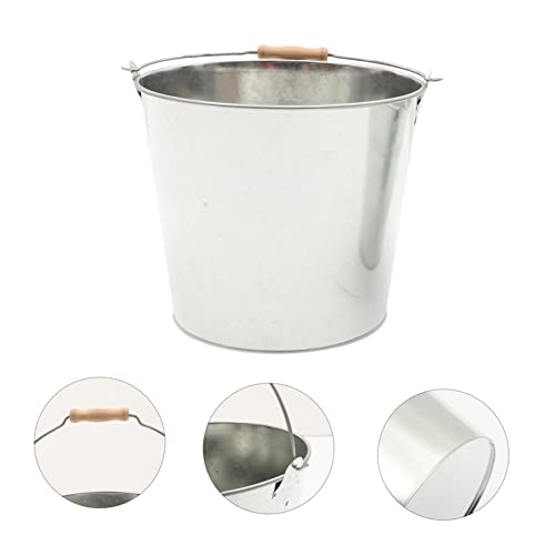 Luxshiny Metal Bucket Cm Accessory Pits Ash Multi-use Buckets Wear-resistant Practical Garden Home Bin Incinerator Money Fireplace Pit Burn Multi-function with for Metal Handheld Ash Bucket