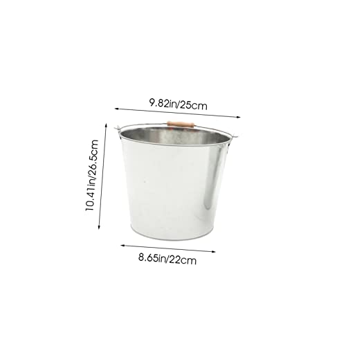 Luxshiny Metal Bucket Cm Accessory Pits Ash Multi-use Buckets Wear-resistant Practical Garden Home Bin Incinerator Money Fireplace Pit Burn Multi-function with for Metal Handheld Ash Bucket