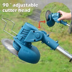 DARUOAND A2B Cordless Grass Trimmer Electric Lawn Mower Adjustable Height Weed Wacker 6000 RPM Household Portable Garden Yard Trimming Machine Suitable for Park Villa Undershrub A2B(Blue)