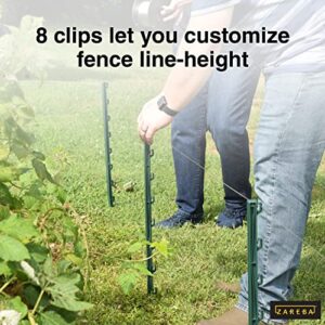 Fi-Shock P-30G 30 Inch Garden Fence Post, Ideal for Gardens and Temporary Fencing - 25 Pack,Dark Green