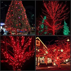 kemooie 500 LED Red Valentines Day Lights, 164FT 8 Twinkle Modes and Memory Function Plug in Waterproof Tree Lights for Garden Tree Outdoor Indoor Valentines Decorations (Red)