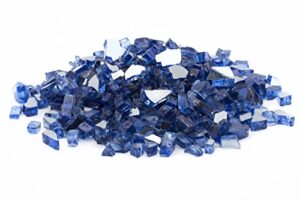 dragon glass 1/4″ reflective fire glass, 10 lb, cobalt blue