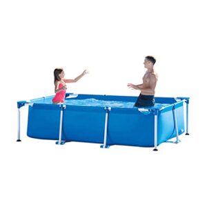 frame swimming pool, above ground swimming pool – outdoor metal frame pool set for garden, backyard, lawn, courtyard (size : 259x170x61cm)