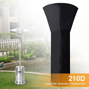 FANSHIDI Patio Heater Covers, Waterproof with Zipper Heater Cover for Outdoor, 24 Months of Use (89''Xx 33inch x 19inch),Black