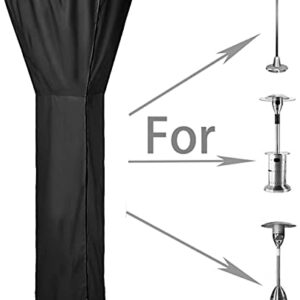 FANSHIDI Patio Heater Covers, Waterproof with Zipper Heater Cover for Outdoor, 24 Months of Use (89''Xx 33inch x 19inch),Black