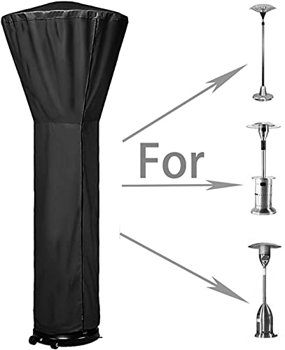 FANSHIDI Patio Heater Covers, Waterproof with Zipper Heater Cover for Outdoor, 24 Months of Use (89''Xx 33inch x 19inch),Black