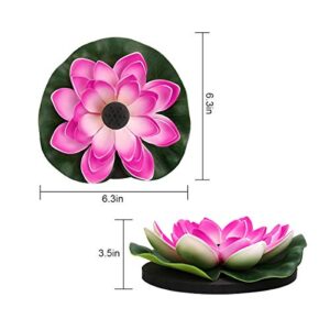 Flantor Solar Power Pump,Water Lily Bird Bath Fountain, Artificial Floating Lotus Flowers Brushless Pumps for Fish Pond Garden Patio Aquarium and Outdoor Pool Decor