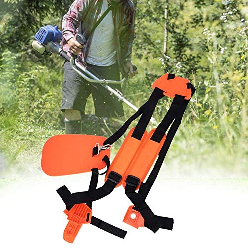 Fdit Double Shoulder Trimmer Shoulder Strap Harness Garden Brush Cutter Lawn Mower Nylon Belt fit for Brush Cutter Trimmer Kit