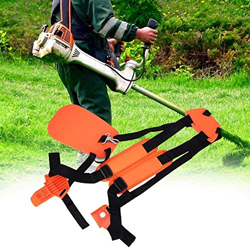 Fdit Double Shoulder Trimmer Shoulder Strap Harness Garden Brush Cutter Lawn Mower Nylon Belt fit for Brush Cutter Trimmer Kit