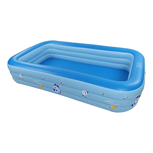 Family Lounge Pool, Durable Material Sturdy Inflatable Swimming Pool Fast Drainage Thickened for Garden