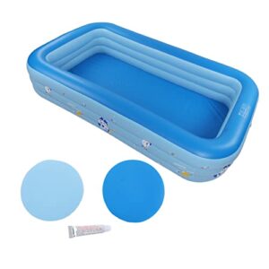 Family Lounge Pool, Durable Material Sturdy Inflatable Swimming Pool Fast Drainage Thickened for Garden