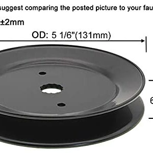 q&p Outdoor Power 2 Pieces 173436 42 48 inch Deck Spindle Pulley Replaces AYP 153535 173436 37-0041 532153535 Stens 275-284 for 130794 532130794 Pulley OD 5-3/16”(131mm)