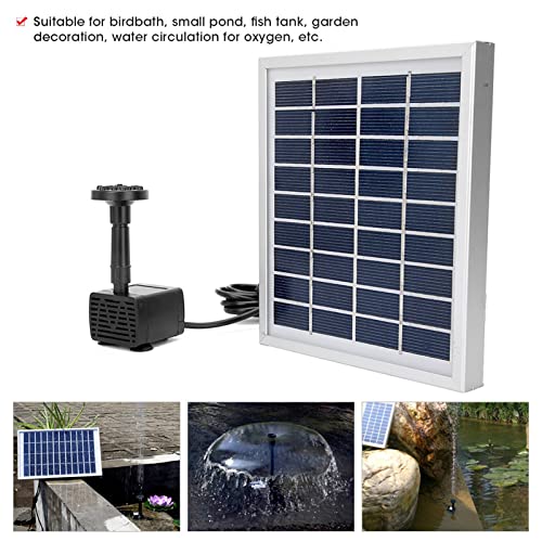 ZPSHYD Solar Fountain PUM, 9V 2.0W Solar Fountain Outdoor Landscape Floating Fountain Pump Kit for Pools Garden Decoration