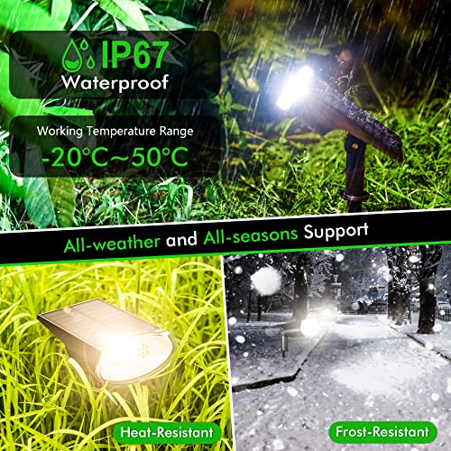 Anxbbo Solar Color Changing Spot Lights Outdoor, Waterproof 7 Colors16 LED Solar Landscape Spotlights, Solar Powered Multicolour Lights for Yard, Garden, Pathway, House, Christmas, 1 Pack