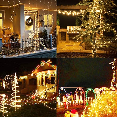 kolpop Solar String Lights Outdoor, 78.7FT 240LED Solar Fairy Lights Outdoor Waterproof 8 Modes Copper Wire Solar Powered Lights Indoor for Garden Patio Gate Yard Party Wedding Camping(Warm White)