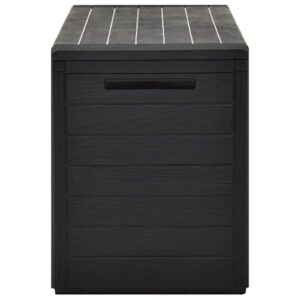 YEZIYIYFOB 76.6 gal Garden Storage Deck Box, Waterproof Plastic Garden Container Cabinet Tool for Patio, Lawn, Poolside, Backyard Outdoor Anthracite 45.7"x17.3"x21.7"