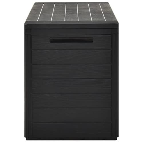 YEZIYIYFOB 76.6 gal Garden Storage Deck Box, Waterproof Plastic Garden Container Cabinet Tool for Patio, Lawn, Poolside, Backyard Outdoor Anthracite 45.7"x17.3"x21.7"