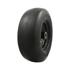 marastar 00232 universal fit flat free 11 x4.00-5 lawnmower tire assembly, 3.4″ centered hub, 3/4″ bushing