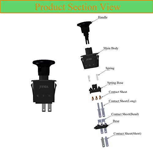 JEENDA PTO Switch 430-095 95-7489 93-9998 Compatible with Exmark Toro Garden Tractors TimeCutter Pro-Line 520L 523D 522 xi Z380 Z420 Z480 Z380 74403 74405 74406 74407 74420 74433 74601 74602