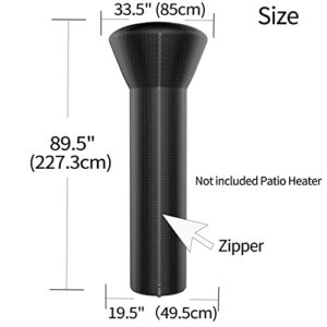 Patio Heater Covers with Zipper and Storage Bag,Patio heat lamp,Outdoor heater cover,Cover for dome heater,Waterproof,Dustproof