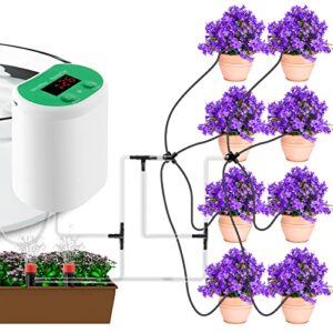 automatic watering system for potted plants watering devices automatic plant waterer system with 8 irrigation drippers and 2 sprinkler chargeable