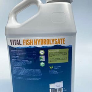 Vital Garden Supply - Vital Fish Hydrolysate 1 Gallon Jug - CDFA Organic Certified - Natural and Organic Cold Pressed Fish Fertilizer
