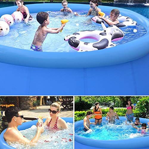 Swimming Pool for Family Kids and Adults - 12ft 30in Outdoor Pools Above Ground Easy Set Swimming Pool Kids Pools Inflatable Pool for Kiddie/Toddler Use in Garden, Backyard Outdoor Pool (Blue)