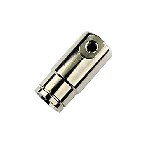 HydroMist Single-Hole End Cap Misting Connector, 3/8" Compression Fitting, Made of Nickel-Plated Brass, To Be Used with 3/8 High-Pressure Nylon Hose, Requires 1000 PSI Pump
