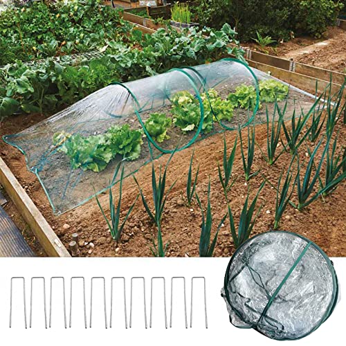 9ft Pop-up Low Tunnel Greenhouse – Quick Setup Garden Warm House for Spring Vegetables, Grow Tent Protecting Plant from Cold Frost