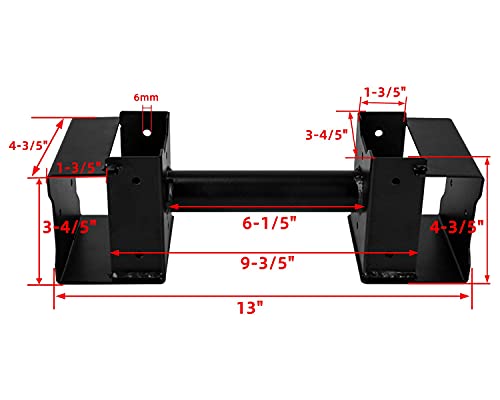 Qualward Outdoor Firewood Rack, Firewood Log Rack Bracket Kit, Fire Wood Log Storage Stand for Indoor Outdoor Fireplace Rack, Firewood Log Storage Rack Holder-Adjustable to Any Length