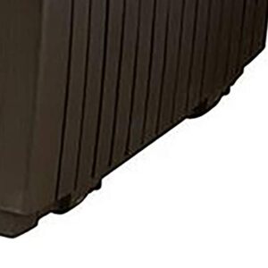 Keter 123 x 53.5 x 57 cm Springwood Outdoor Plastic Storage Box Garden Furniture - Brown