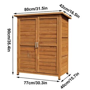 Outdoor Storage Cabinet with Adjustable Shelves Garden Tool Shed, Outdoor Garden Tools Waterproof Storage Box for Yard Patio